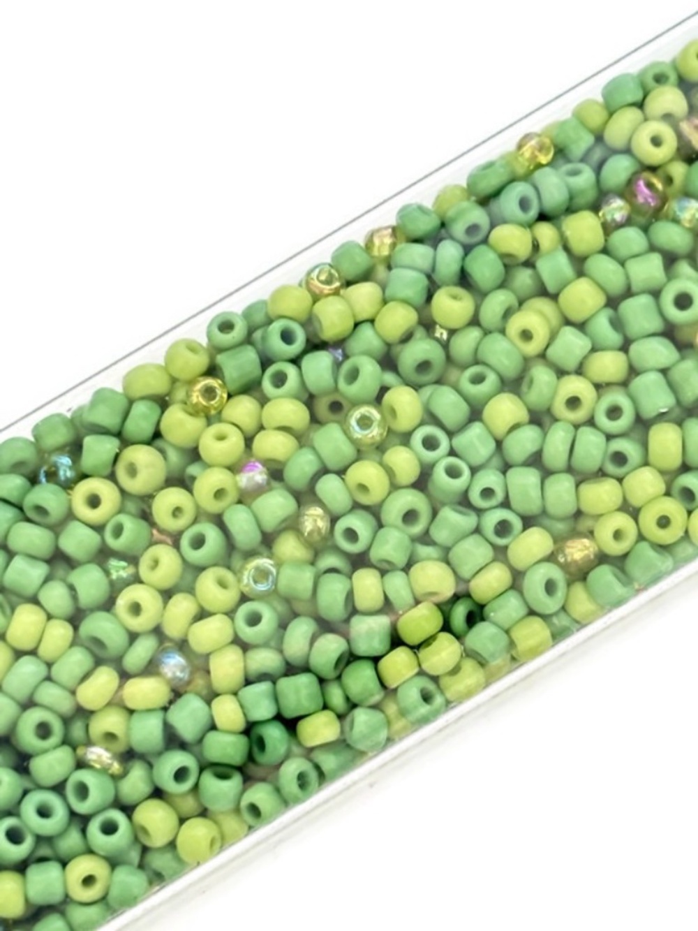 As Low As $2 Tubed 3mm Green Fields Mixed Seed Beads 8/0 35g